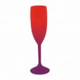 Taça de Champanhe Bicolor Vermelho e Roxo 190 ml