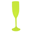 Taça de Champanhe Fosco Amarelo Fluor 190 ml