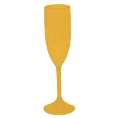 Taça de Champanhe Fosco Amarelo Ouro 190 ml