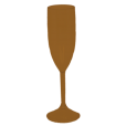 Taça de Champanhe Fosco Ouro 190 ml