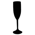 Taça de Champanhe Fosco Preto 190 ml