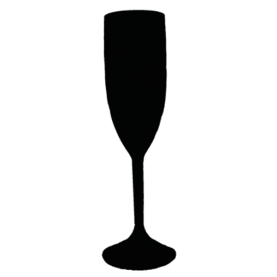 Taça de Champanhe Fosco Preto 190 ml