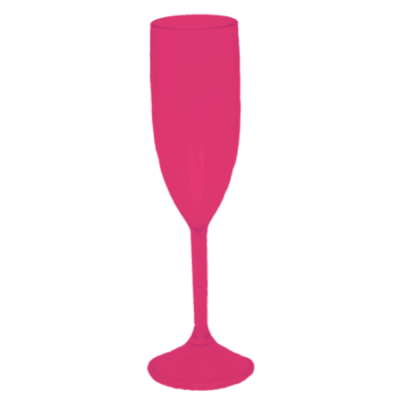 Taça de Champanhe Fosco Rosa Fluor 190 ml