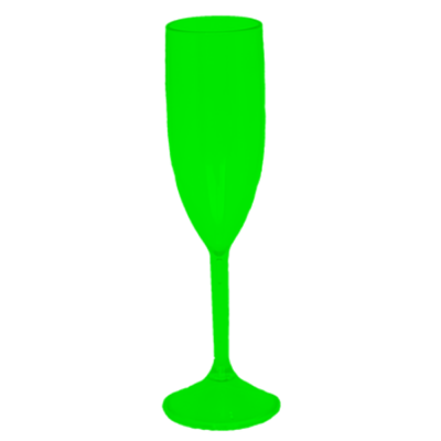 Taça de Champanhe Fosco Verde Fluor 190 ml