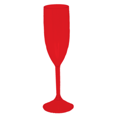 Taça de Champanhe Fosco Vermelho 190 ml