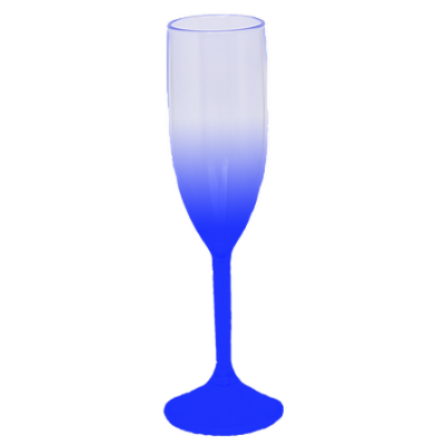 Taça de Champanhe Jateada Azul Royal 190 ml