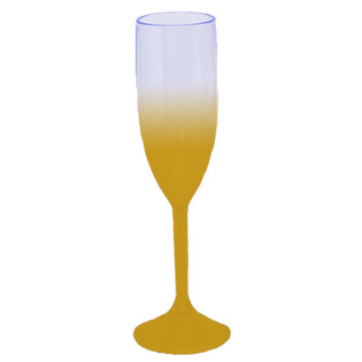 Taça de Champanhe Jateada Dourada 190 ml