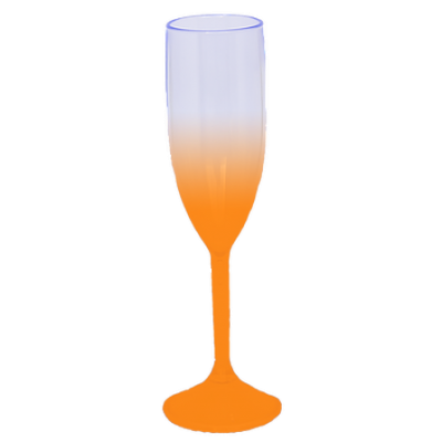 Taça de Champanhe Jateada Laranja 190 ml