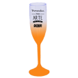 Taça de Champanhe Jateada Laranja 190 ml