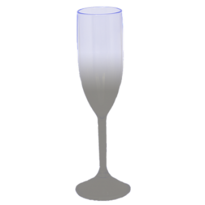 Taça de Champanhe Jateada Prata 190 ml