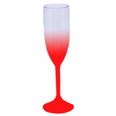 Taça de Champanhe Jateada Vermelha 190 ml