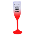 Taça de Champanhe Jateada Vermelha 190 ml