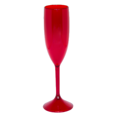 Taça de Champanhe Vermelha 190 ml
