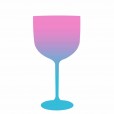 Taça Gin Bicolor Rosa e Azul Tifany