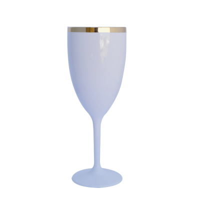 Taça de Vinho Branco com Borda Dourado