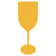 Taça de Vinho Fosco Amarelo Ouro