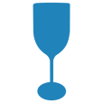 Taça de Vinho Fosco Azul Bebê