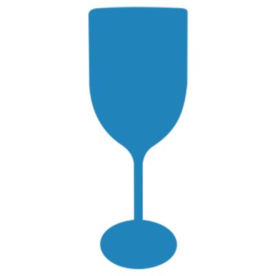 Taça de Vinho Fosco Azul Bebê