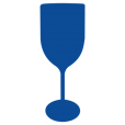 Taça de Vinho Fosco Azul Royal