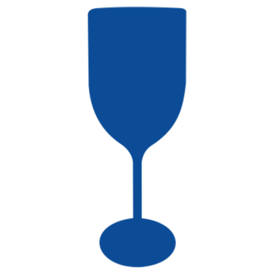 Taça de Vinho Fosco Azul Royal