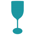 Taça de Vinho Fosco Azul Tiffany