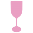 Taça de Vinho Fosco Rosa Bebê