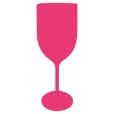 Taça de Vinho Fosco Rosa Fluor