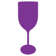 Taça de Vinho Fosco Roxo