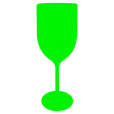 Taça de Vinho Fosco Verde Fluor