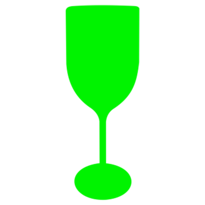 Taça de Vinho Fosco Verde Fluor