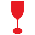 Taça de Vinho Fosco Vermelho