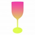 Taça de Vinho Bicolor Rosa e Amarelo