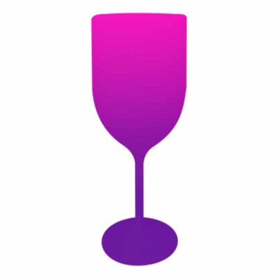 Taça de Vinho Bicolor Rosa e Roxo