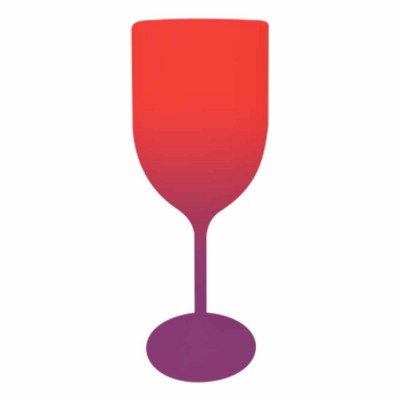 Taça de Vinho Bicolor Vermelho e Roxo